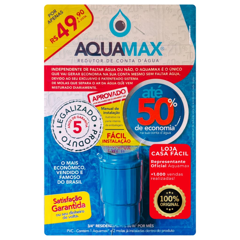 Bloqueador De Ar Redutor De Conta D'água - Aquamax Original