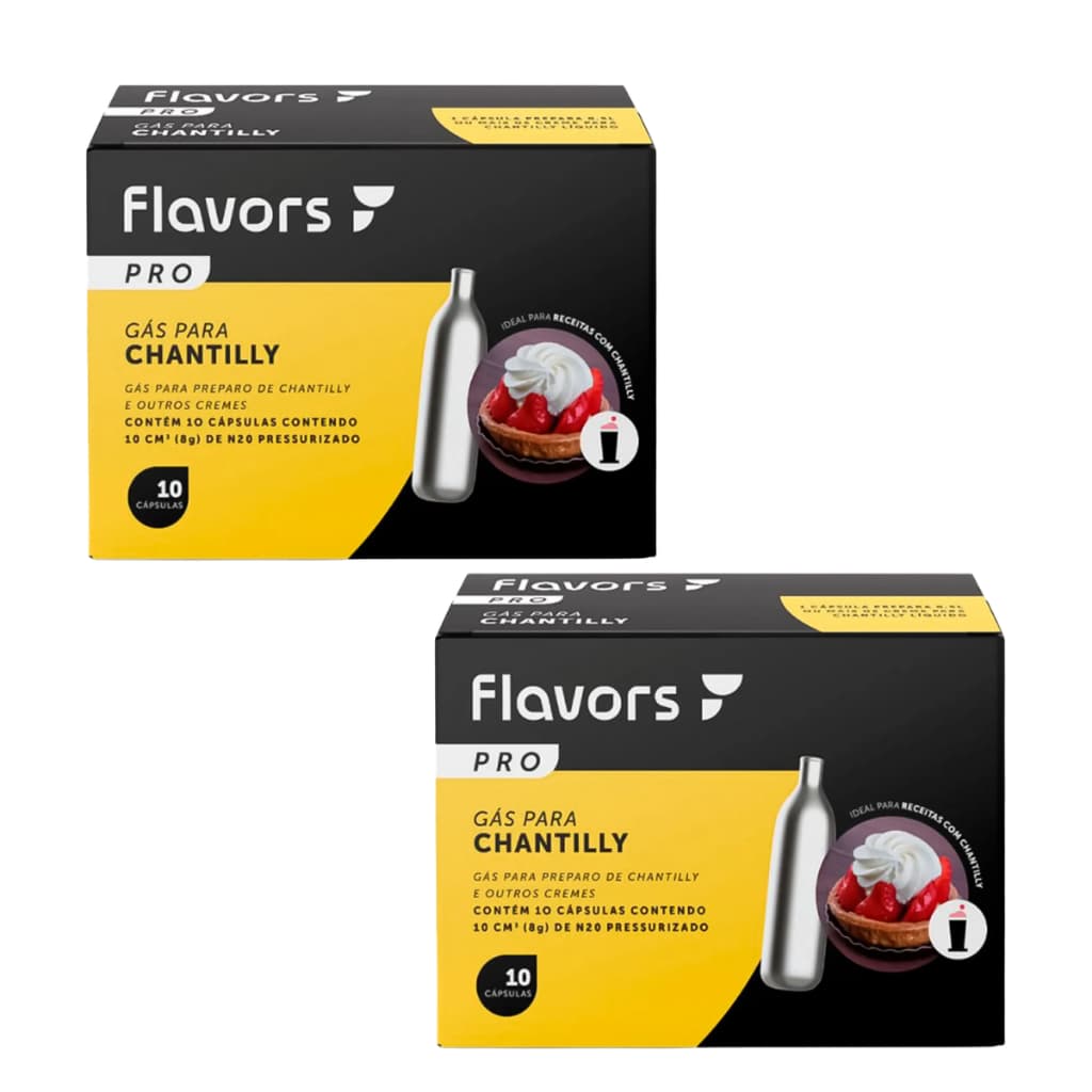 Kit 20 Cápsulas de Gás Para Chantilly Garrafa Sifão Ampola Moscow Mule