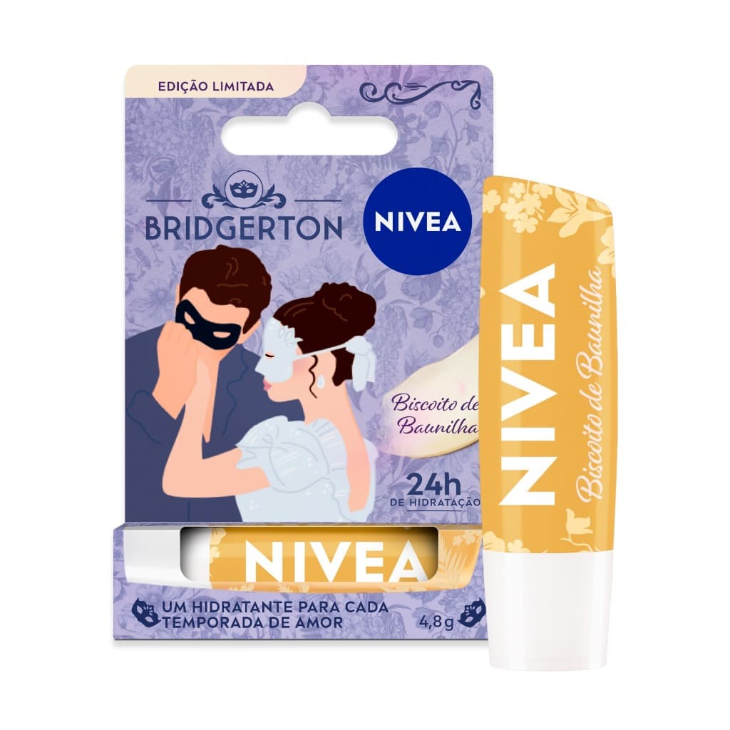 NIVEA Hidratante Labial Biscoito de Baunilha Edição Limitada Bridgerton 4,8g BBB 26