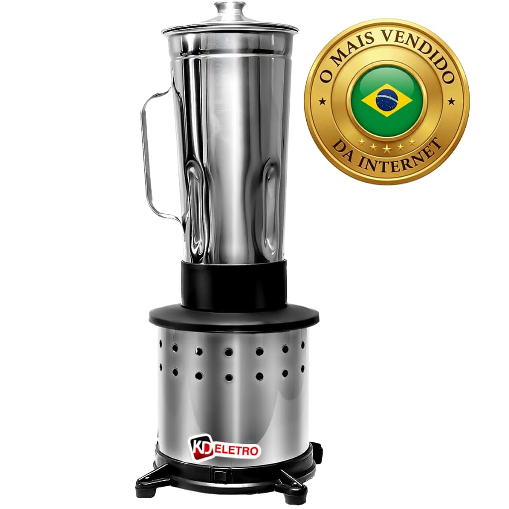 Liquidificador Industrial Alta Rotação 2 Litros Prata com Jarra de Aço Inoxidável 220v
