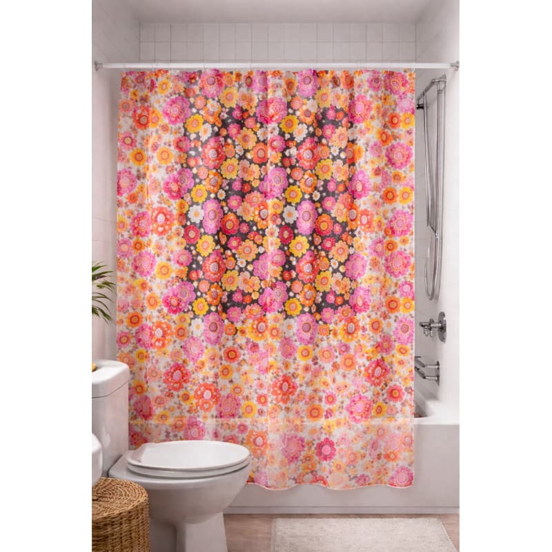 Cortina De Box Banheiro Impermeável 1,95 x 1,35 m PVC