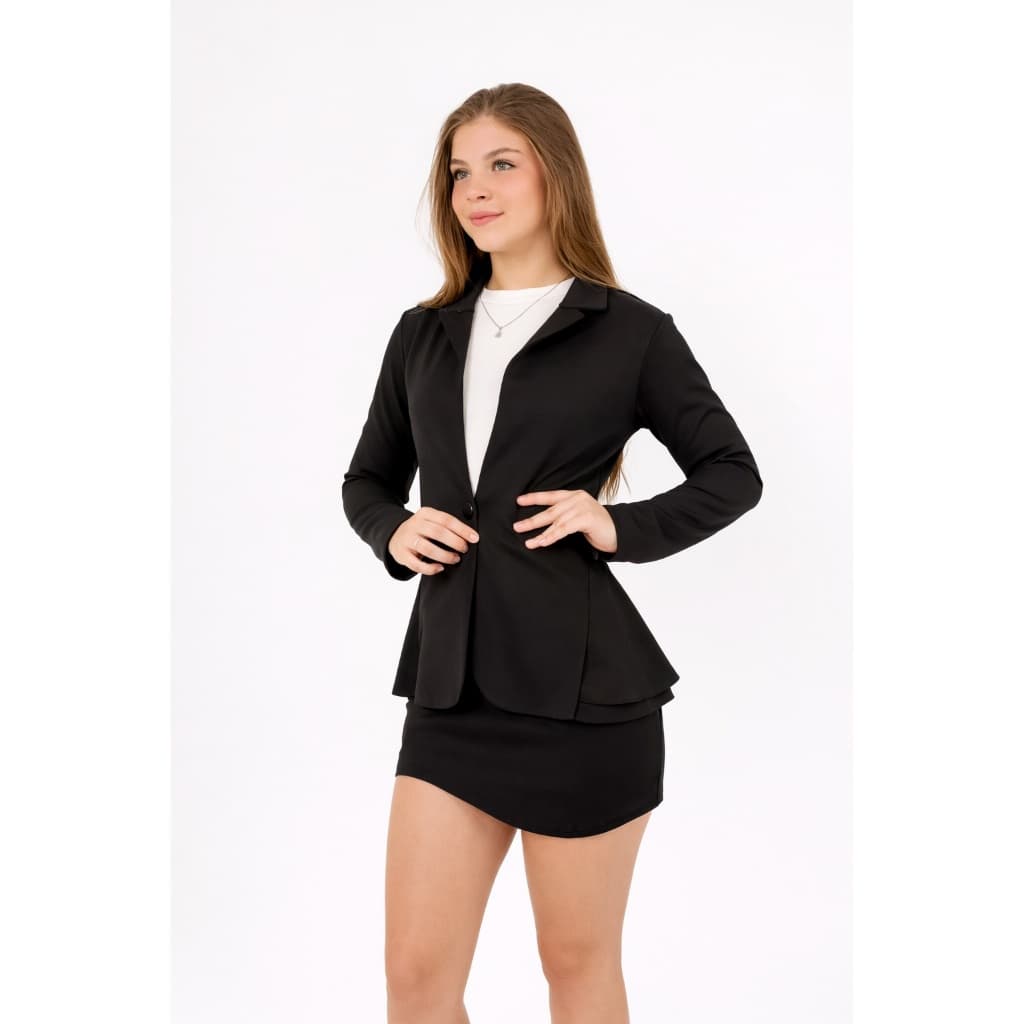 Blazer Casaco Menina Jaqueta Juvenil Diva Neoprene