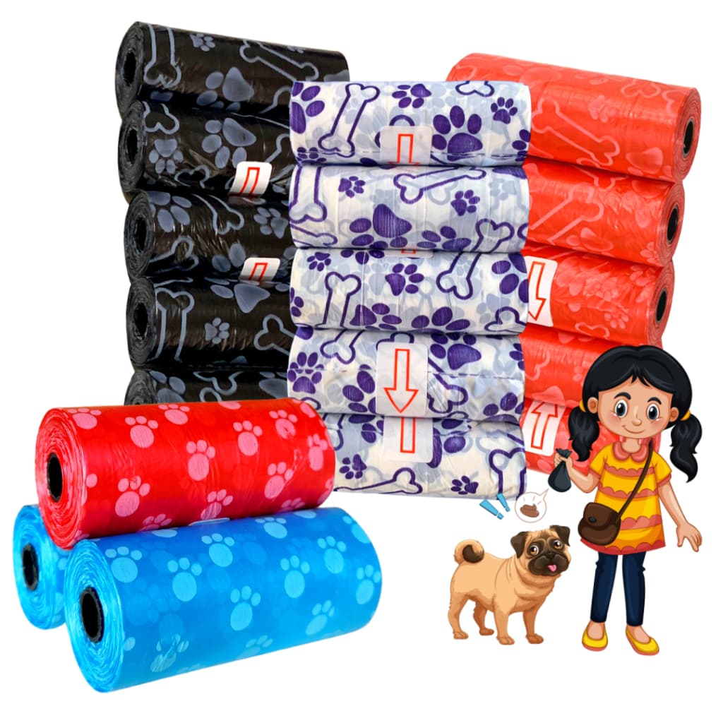 Saquinhos higienicos cata cata 15 saqunhos por rolo pega caca cachorro gato