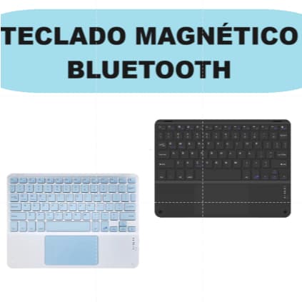 Teclado Magnético Bluetooth Com MousePad de 10 Polegadas Para Tablet de até 11 Polegadas/ Notebook/ Celular