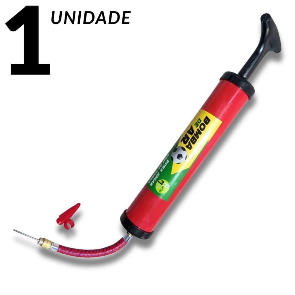 Bomba de Encher Bola Manual Portátil com Agulha Esportes