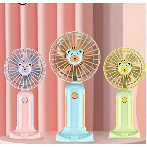 Mini Ventilador De Mão Portátil Recarregável Usb com suporte Para Escritório
