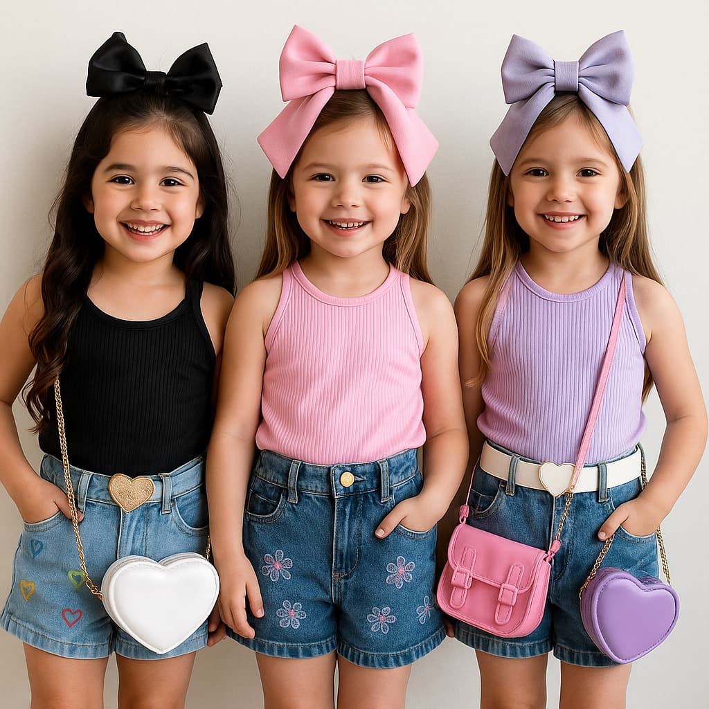 Conjunto 3 Regatas Infantil Menina Blusa Infantil Feminina