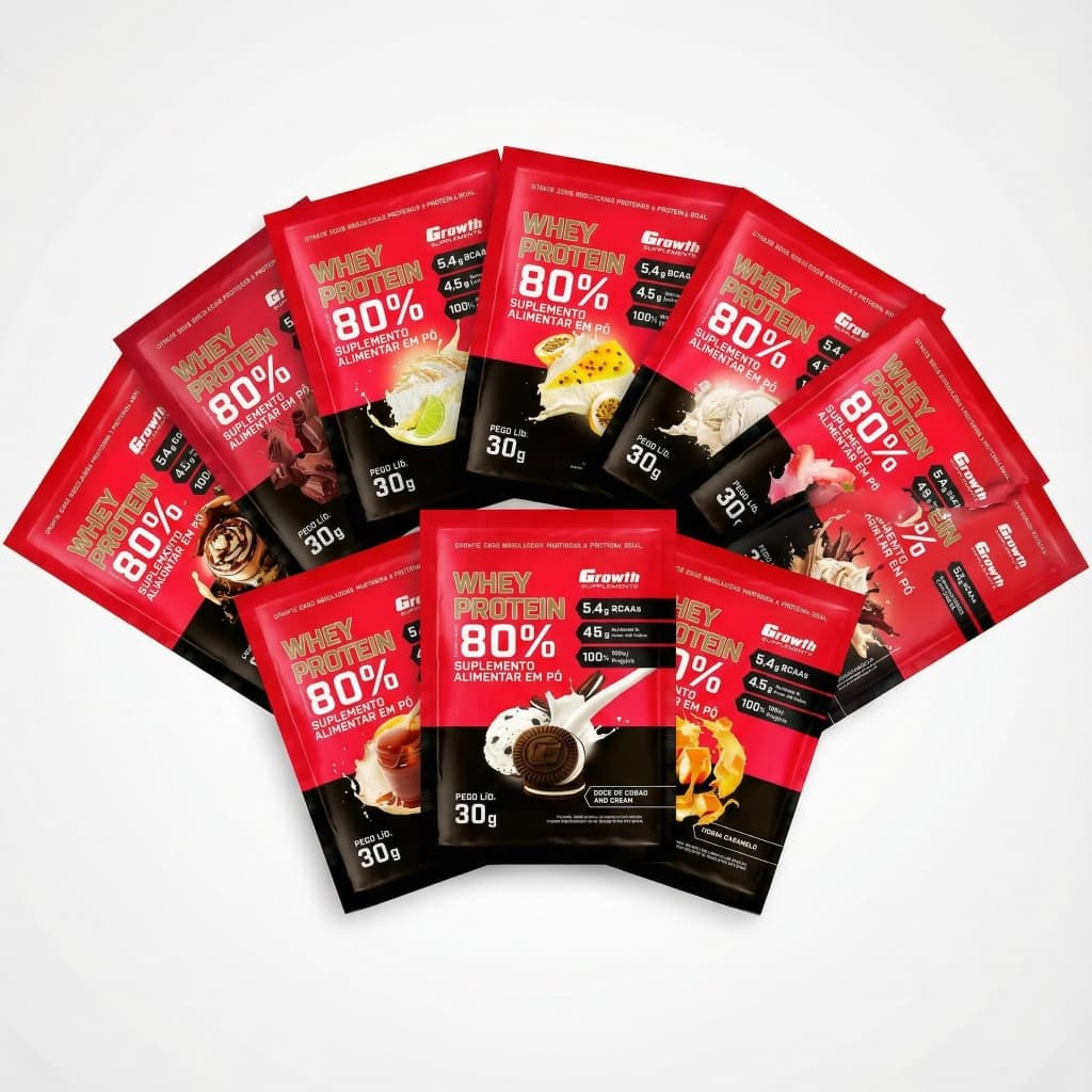 10x DOSE Whey Protein Concentrado 80% Sachês de 30g - GSupplements