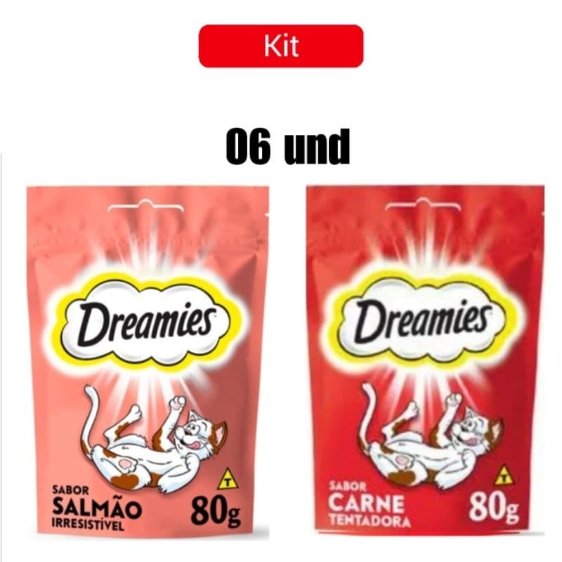 DREAMIES 80g  Petisco para gato KIT 06 und