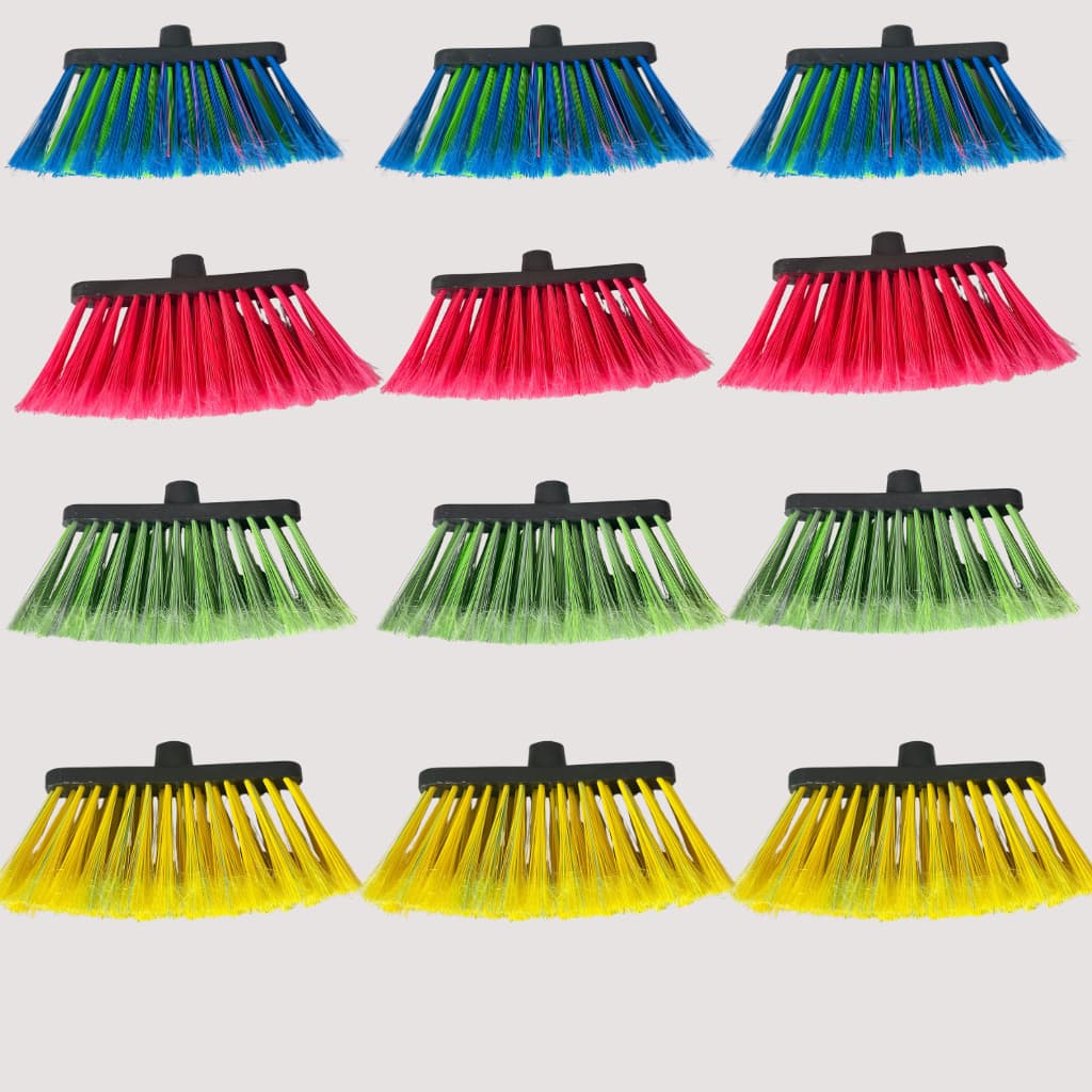 Kit 12 Unidades Vassoura Sem Cabo Atacado Profissional Resistente Para Limpeza