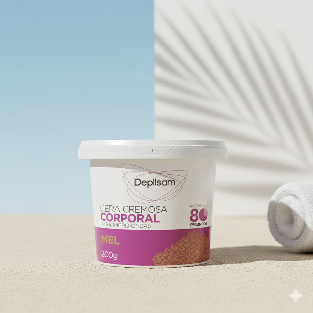 Cera Cremosa Corporal Depilsam de Micro-Ondas Mel 200G