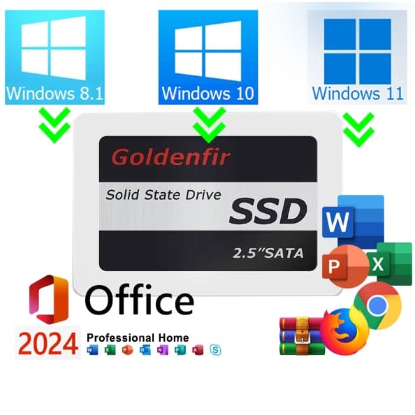 SSD 128GB 256GB 480GB 512GB 1TB  Original Com Windows e Office