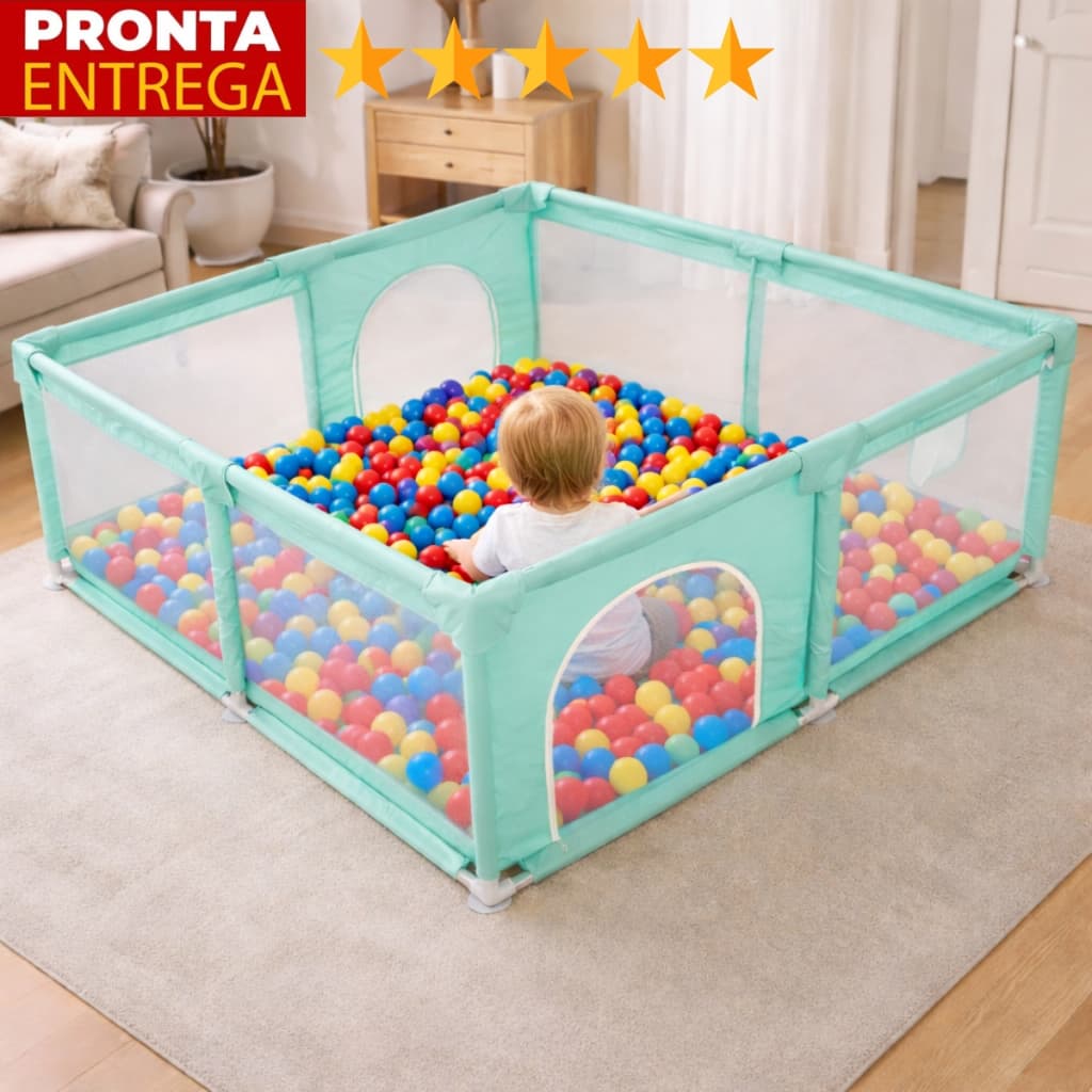 Cercadinho Chiqueirinho Grande Para Bebê Infantil Portátil