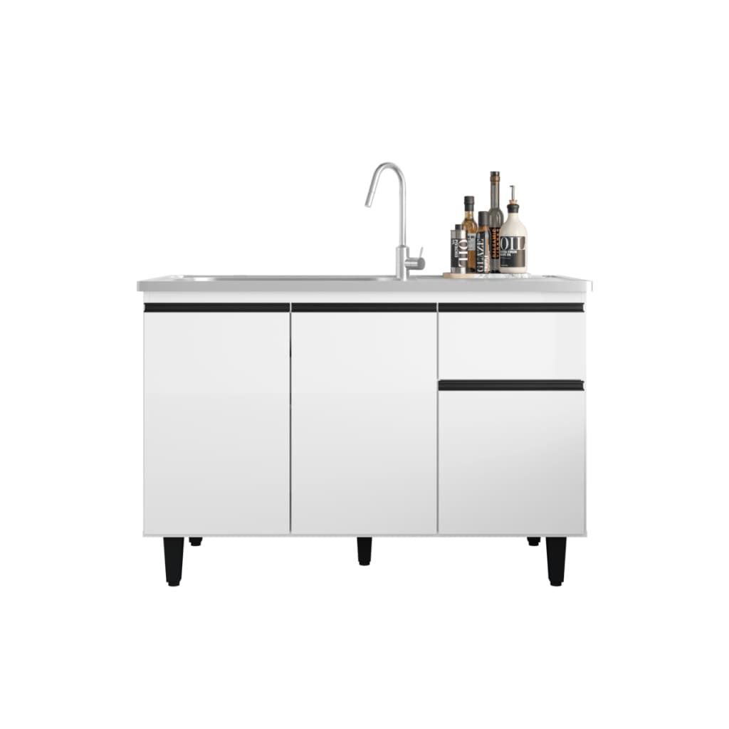 BALCÃO ARMARIO PARA PIA DE COZINHA 120CM SEM TAMPO