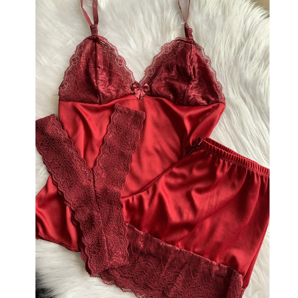 kit pijama baby dool alcinha feminino com calcinha de renda promocao