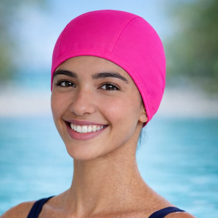 touca de natação e hidroginástica unisex tecido suplex macio tamanho universal alta elasticidade seca rápido design 3D