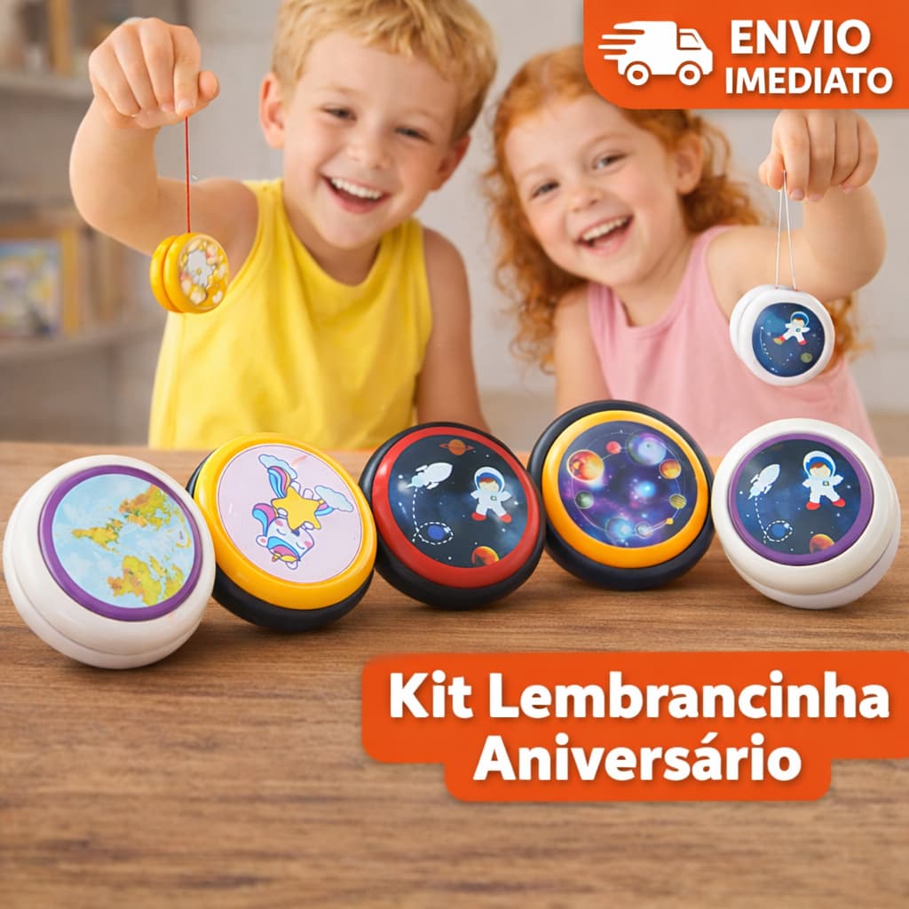 Kit 5 a 20 Ioio Grande Atacado Brinquedo Para Festa Lembracinha Aniversario Infantil Prenda Doação