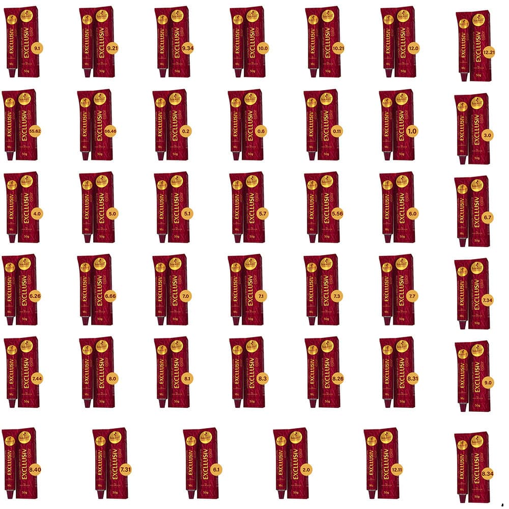 Coloração Profissional Haskell Excllusiv Color Tinta Permanente Alta Cobertura Diversas Cores