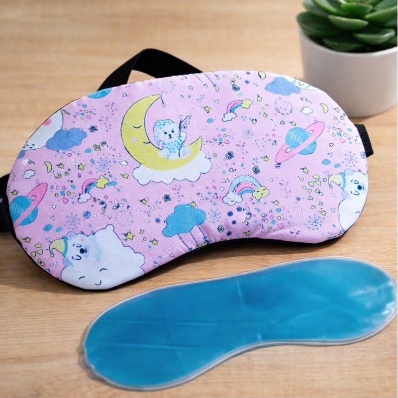 Máscara De Dormir Com Bolsa De Gel Tapa Olho Máscara Adulto Criança Acorde Sem Olheiras E olhos Inchado