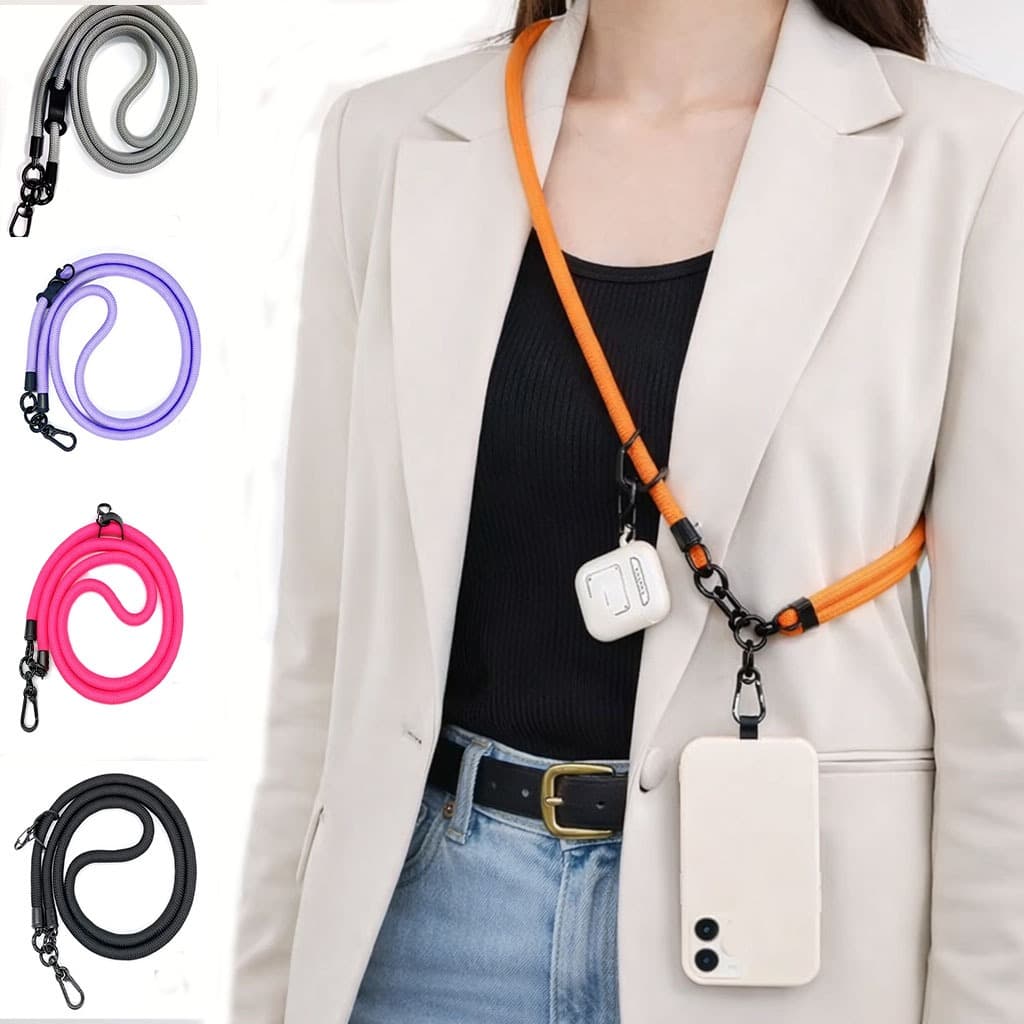 Cordão Colar Cordinha Grossa Resistente  Universal Crossbody Para Celular