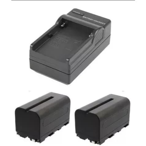 Carregador +2 Baterias NP-F960/NP-F970 para Câmera Iluminadora LED para iluminadores de LED Yn160 Yn900 Yn600 Yn300