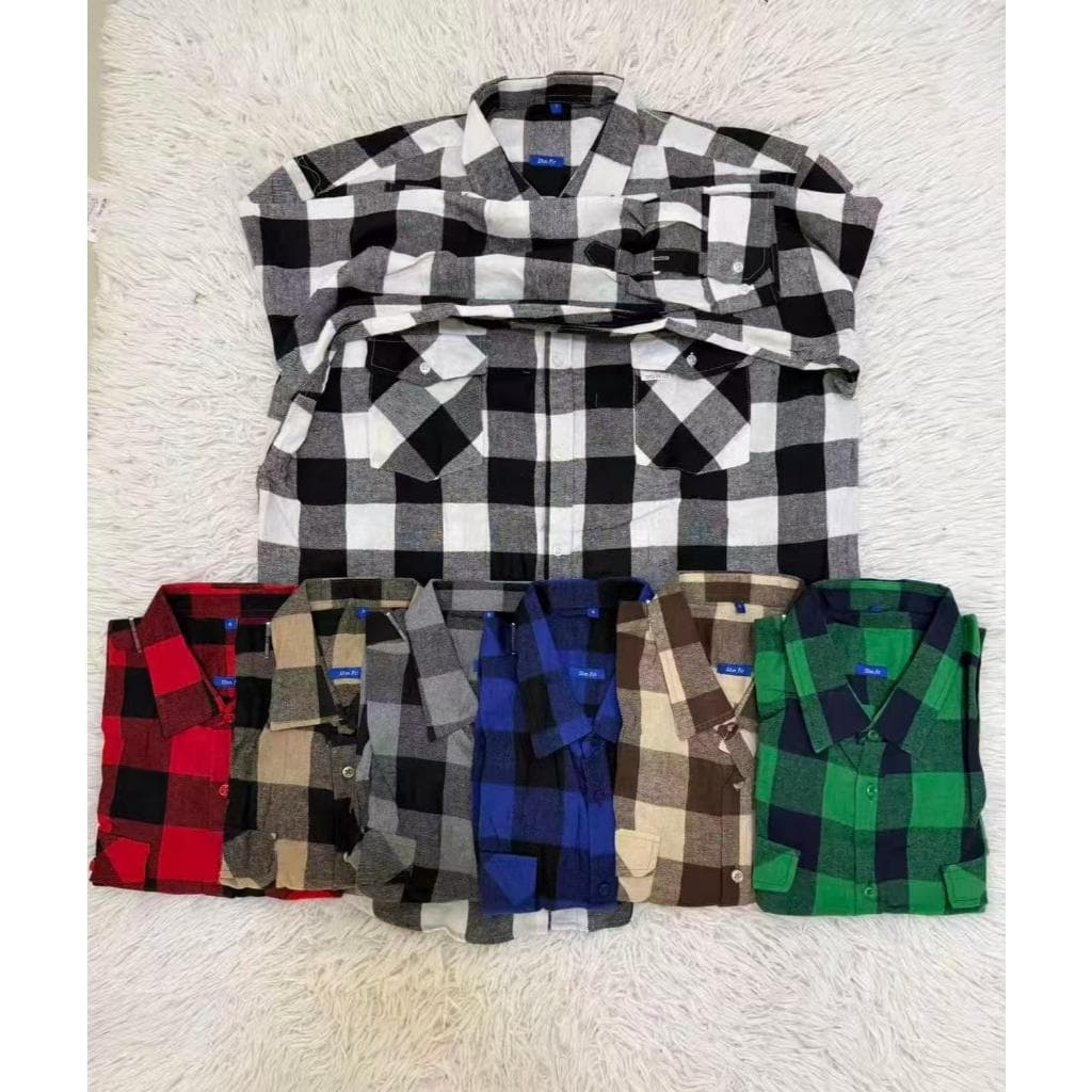 Camisa Xadrez FLANELADA Masculina Manga Longa Slim COM BOLSO