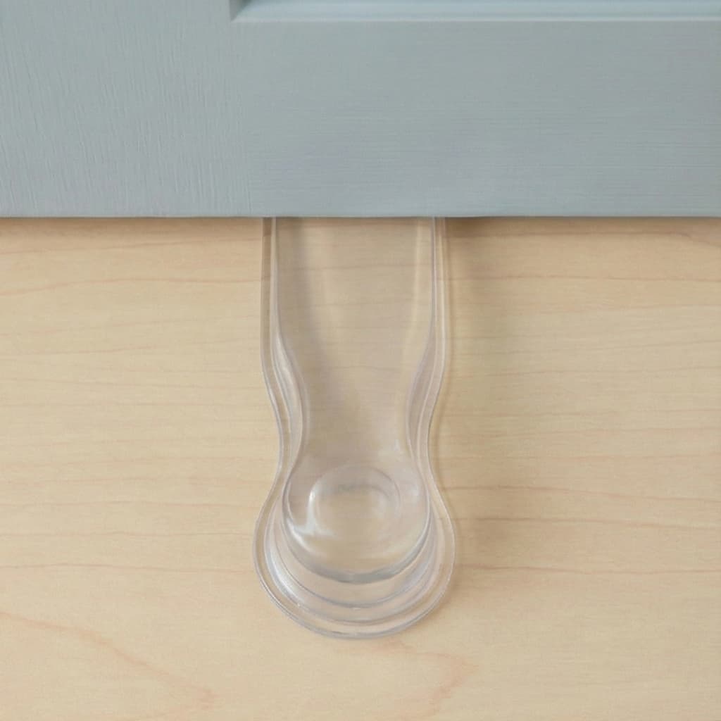 Kit 5 Aparador Peso De Porta Silicone Trava Segura Prendedor Fixador Cunha Prático Transparente