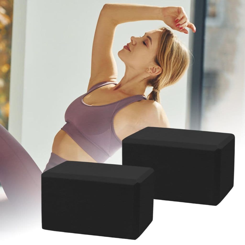 Bloco de Yoga Tijolinho Ioga Pilates Fisioterapia Alongamento 20x11x7cm EVA Meditação Flexibilidade Reabilitação