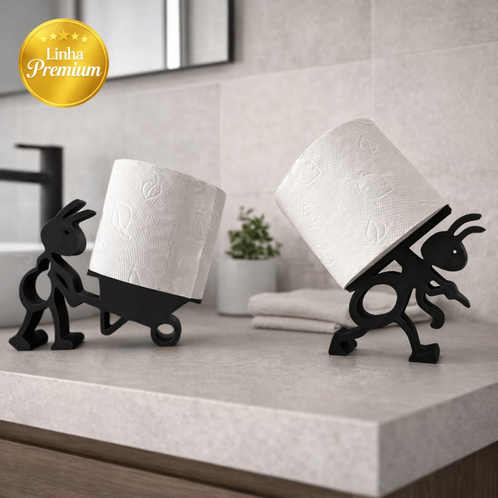 Porta Papel Higiênico Formigas Decorativo Criativo Suporte Banheiro Diferente