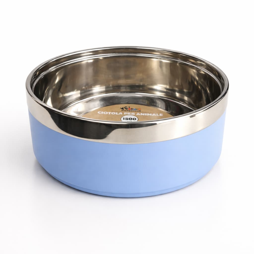 Comedouro Inox 1500ml com Base Antiderrapante – Ideal para Cães Grandes
