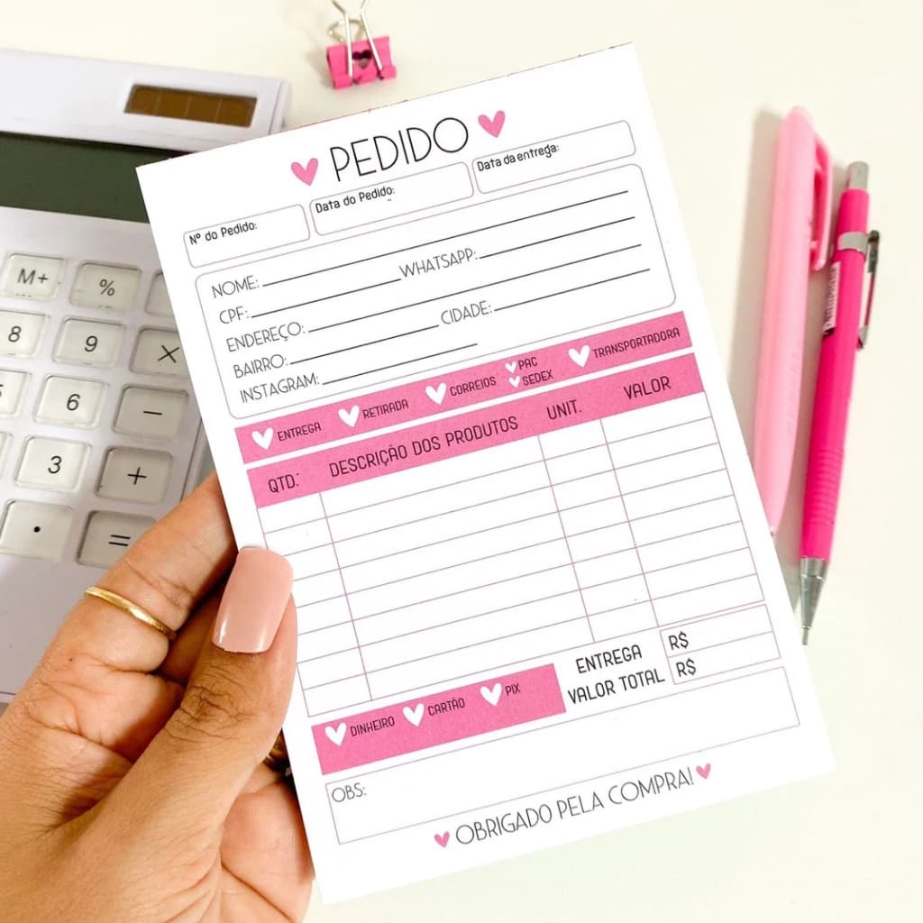 Bloco/Talão de pedido - 100 folhas