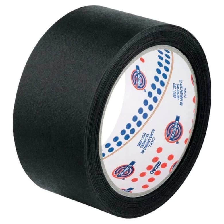 Fita Crepe Preta Eurocel 48mmX50m