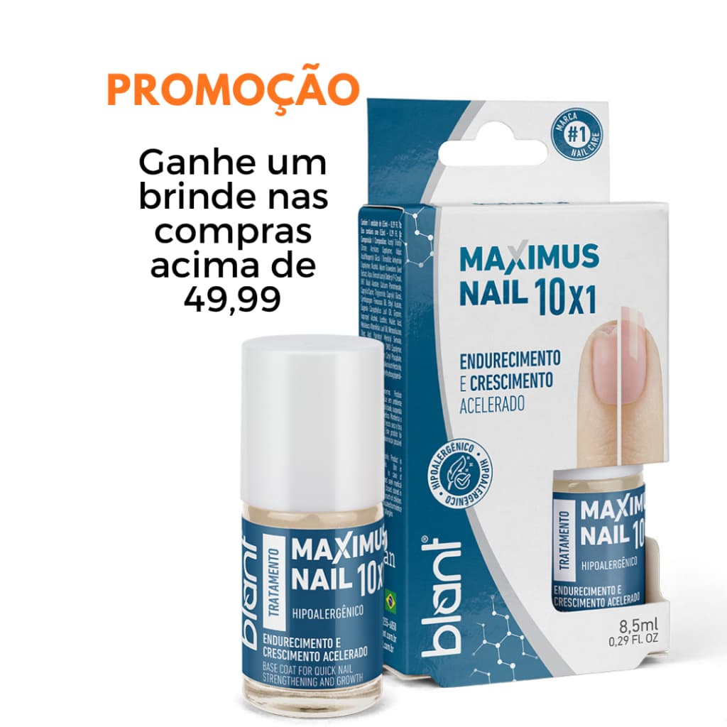 Base de Crescimento e Endurecimento Hipoalergênica Maximus Nail 10X1 Blant