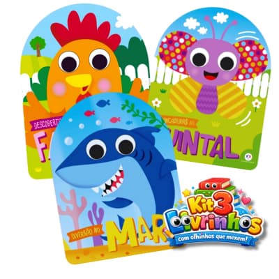 Kit 3 livros infantil - Olhinhos Curiosos