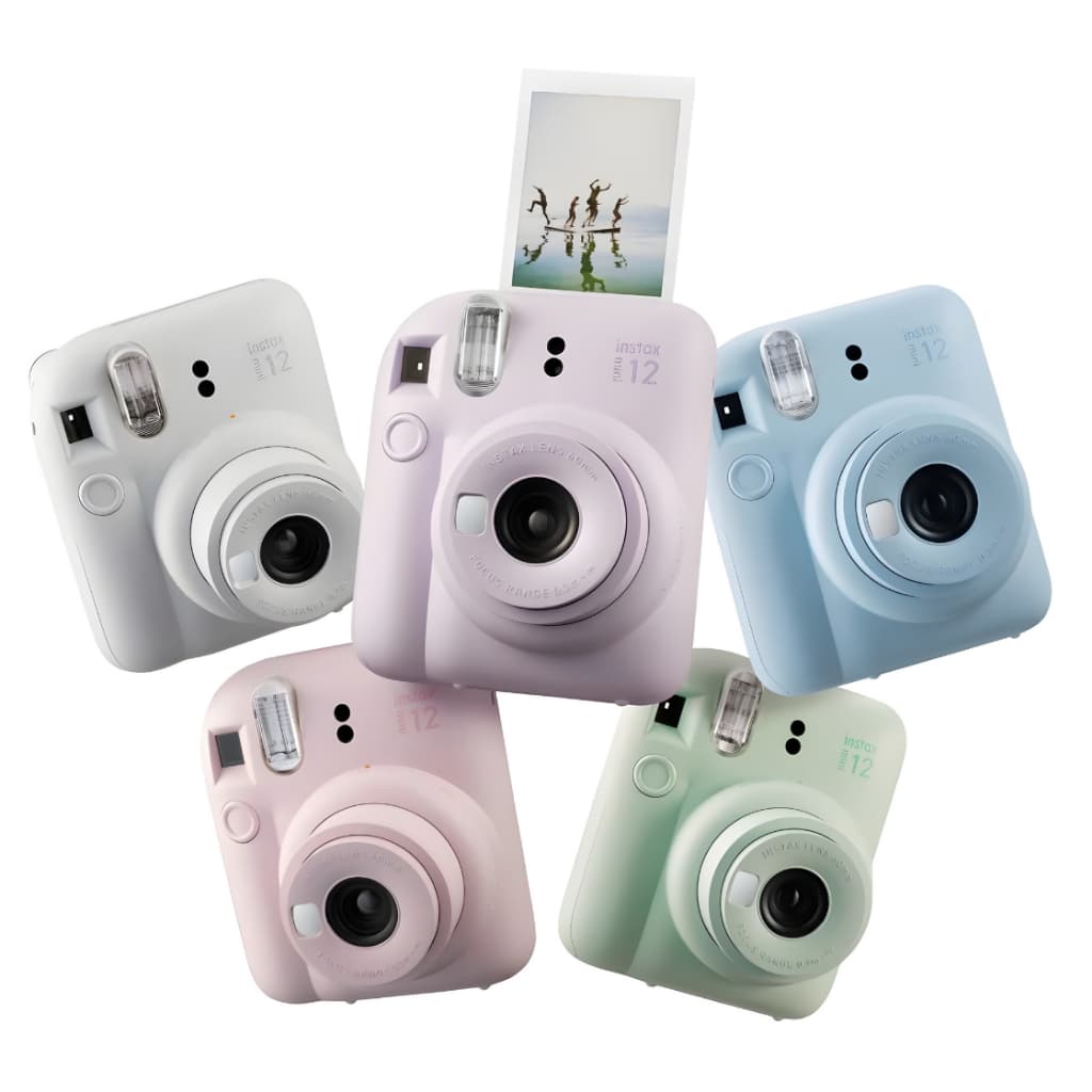 KIT Câmera + Bolsa Instax Mini 12 Fujifilm Instantânea Completo 10 Filmes Mermaid Tail