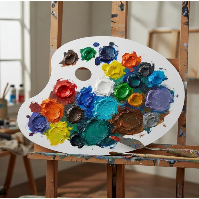 Paleta de Pintura em Magitel Branca Pequena 30x20cm Souza