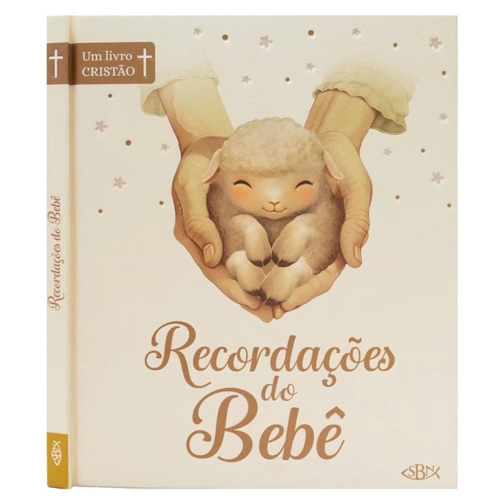 Livro cristão recordações do bebê com orações e recordações de momentos preciosos