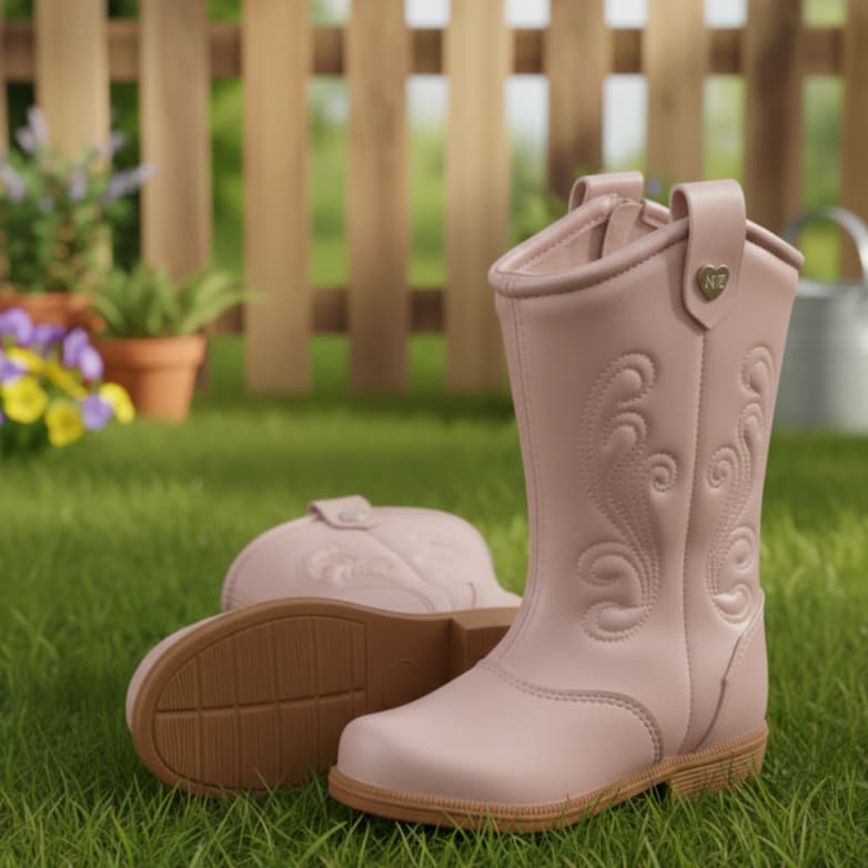 Bota Infantil Feminina Texana Delicada  Estilo, Qualidade e Durabilidade