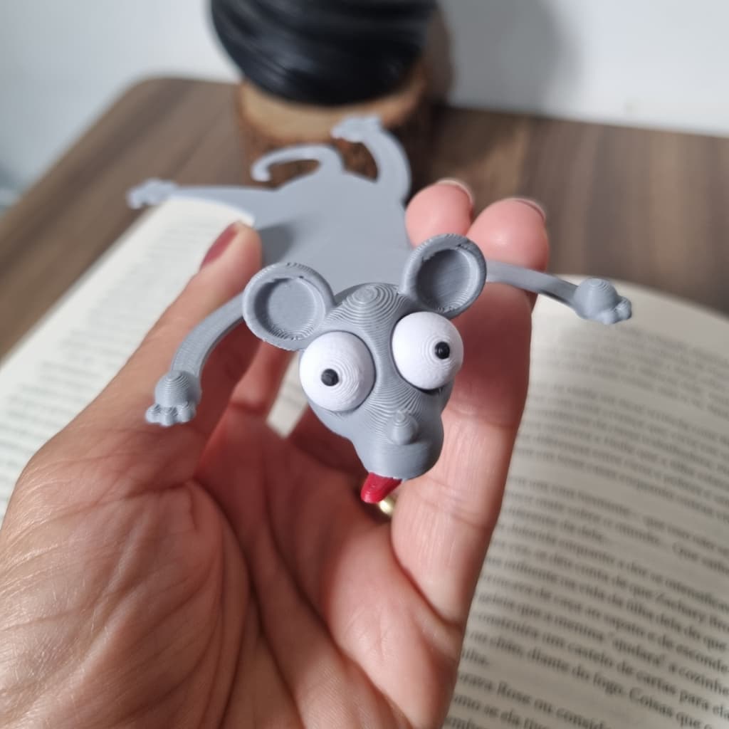Marcador de Página - Ratinho Espremido | Literatura Criativa | Vieco 3D