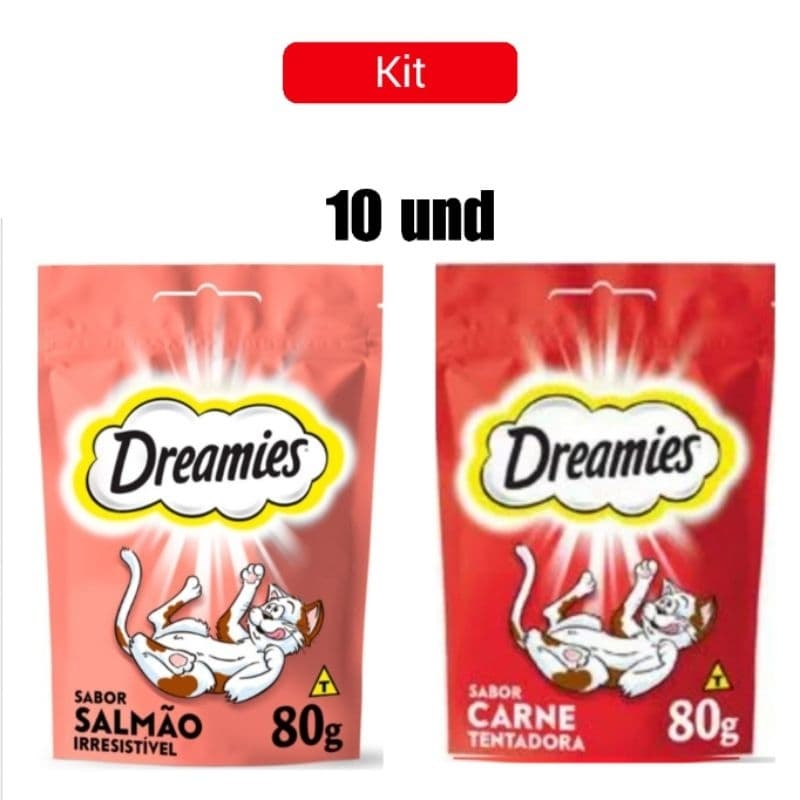 DREAMIES 80g  Petisco para gato  KIT 10 und