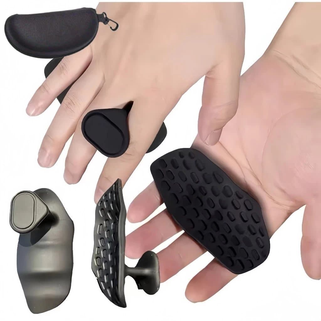 Par de Luvas Ergonômicas P/ Academia Em Silicone Antiderrapante Preto