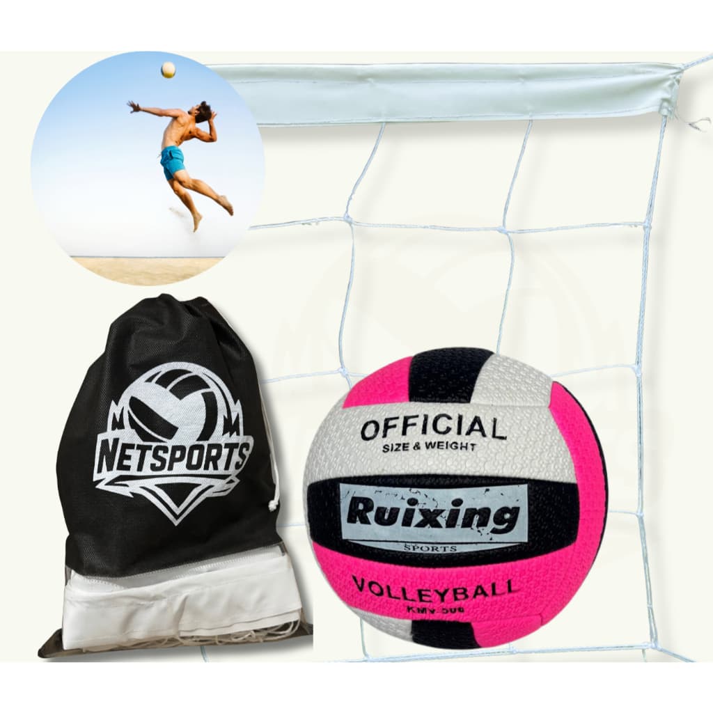 kit Rede de volei + Bola semi PRO 4 metros (praia, piscina, parque) 2 - 8 Jogadores
