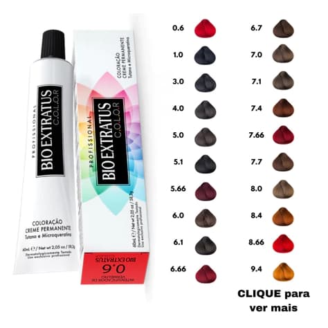 Tinta Coloração Bio Extratus Color Profissional 60g