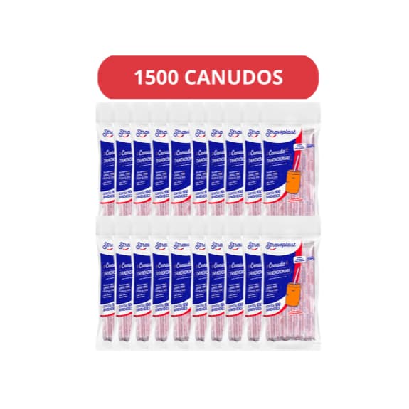 Canudo Plástico Tradicional Strawplast Sachê Individual 500, 1000, 1500un P/Suco Refrigerante Drinks
