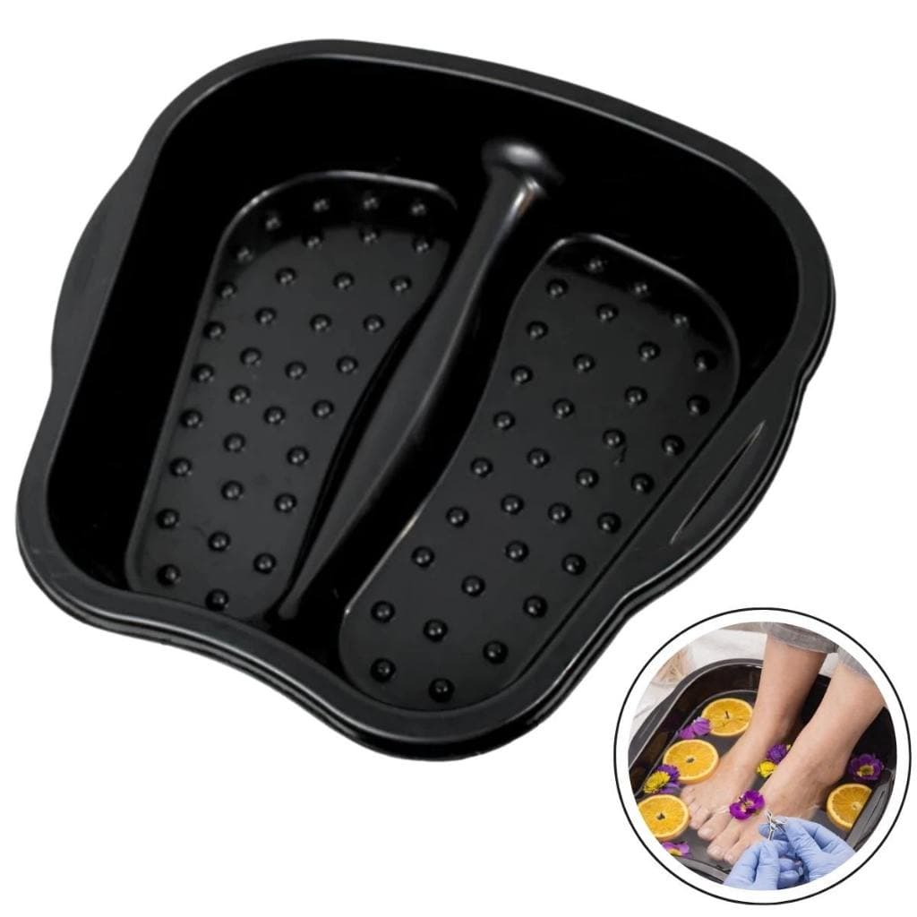 Bacia para Pedicure Profissional – Plástico Resistente com Apoio para Pés – Ideal para Salão e Uso Doméstico