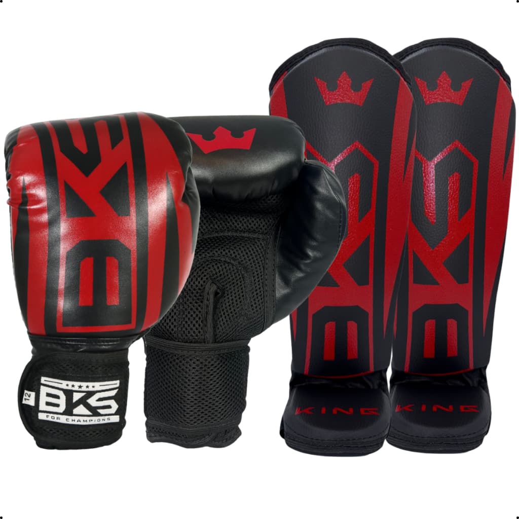 Luva Bks Classic Muay Thai Kickboxing Treino + Caneleira
