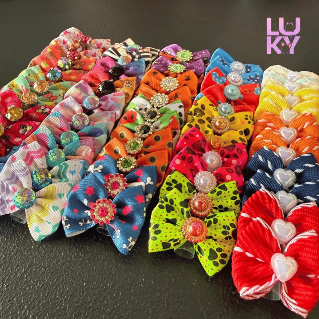 8/10/20/30/50 - Laços de Cabeça "P","M","G" - Banho e Tosa/Pet Shop - Infantil