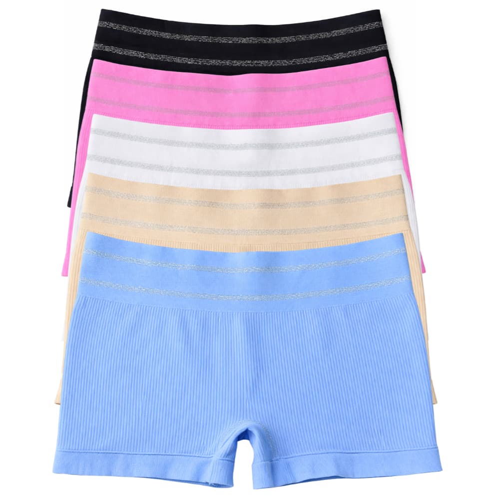 Kit Calcinhas Shortinho Boxer Feminina Adulto Lisa Confortável