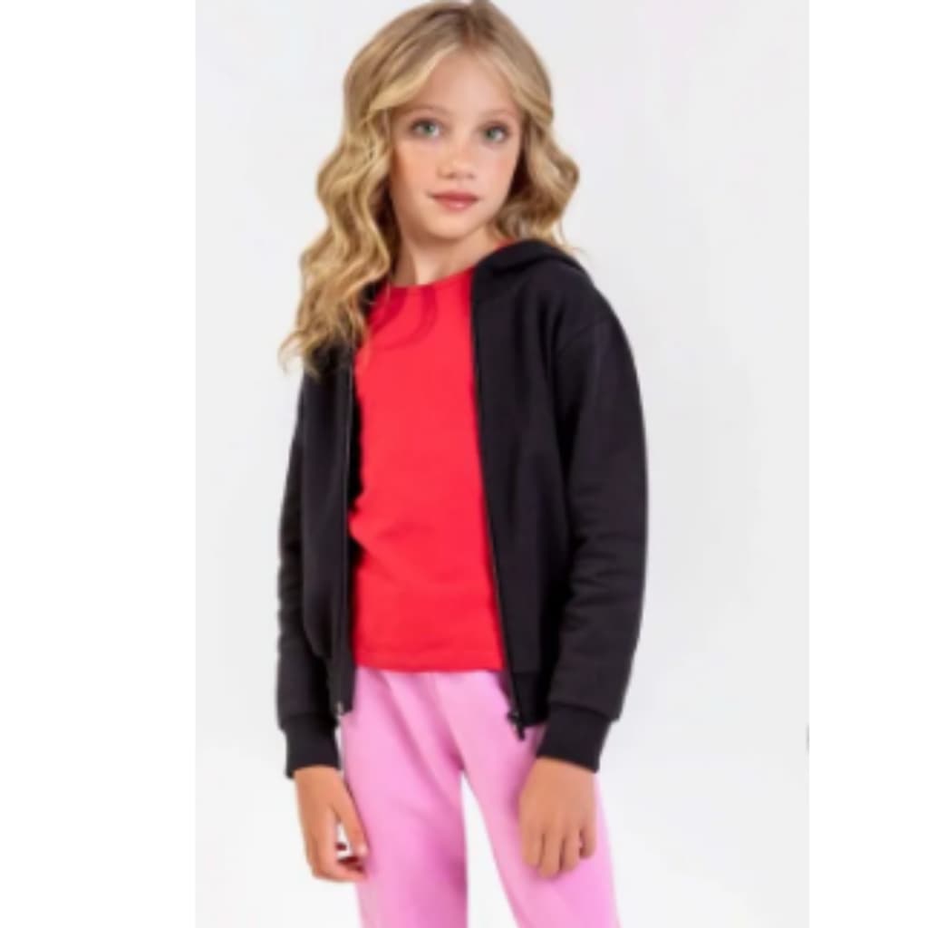 Blusão Jaqueta De Moletom Infantil Juvenil escolar basico Basicamente Elian  Malwee Kids