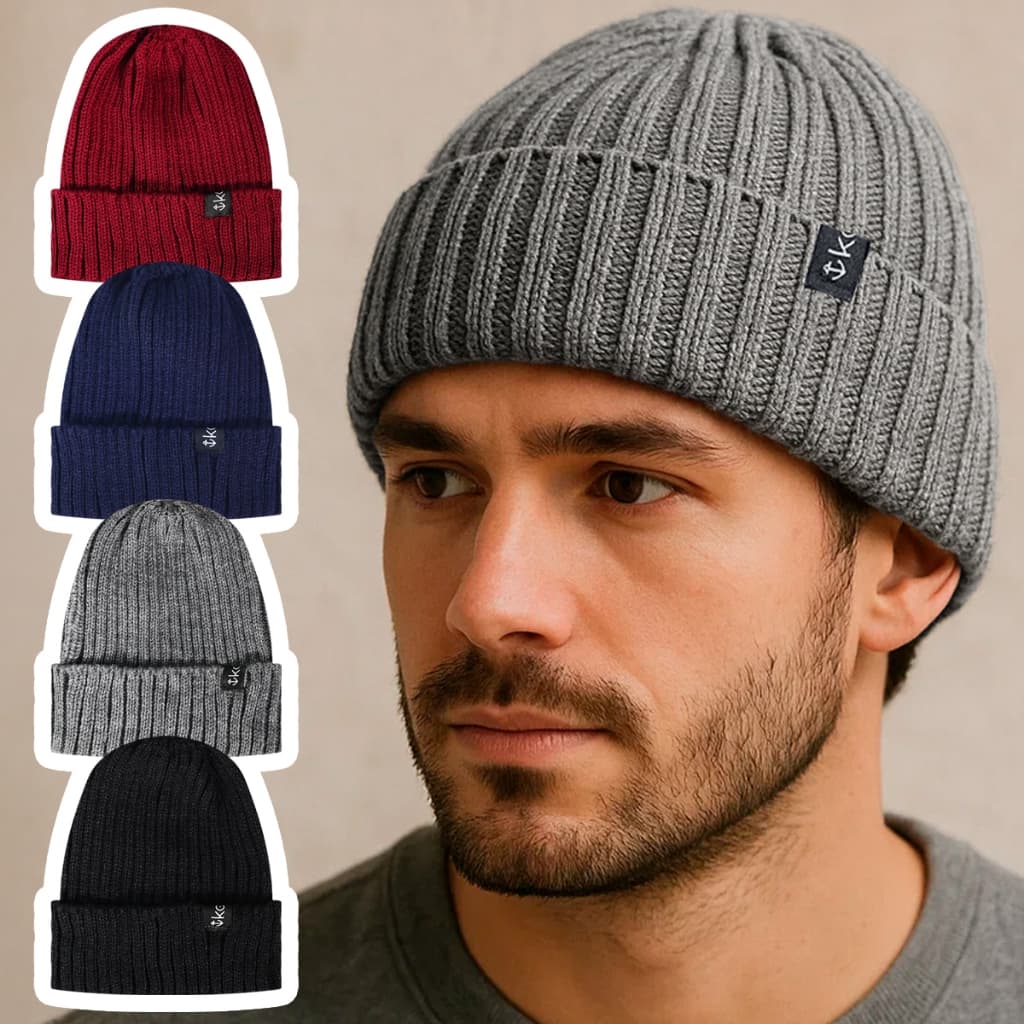 Kit 1 a 4 Gorros De Frio Lã Canelada Sailor Marinheiro Envio Imediato Toucas Frio Gorro Inverno